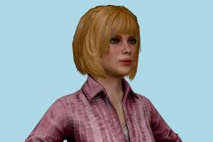 Dahlia Mason Silent-Hill, woman, female, girl, people, human, xna, characters, rigged